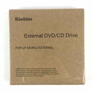 Rioddas External DVD/CD Drive Pop-up Mobile External BT638 New Sealed Box